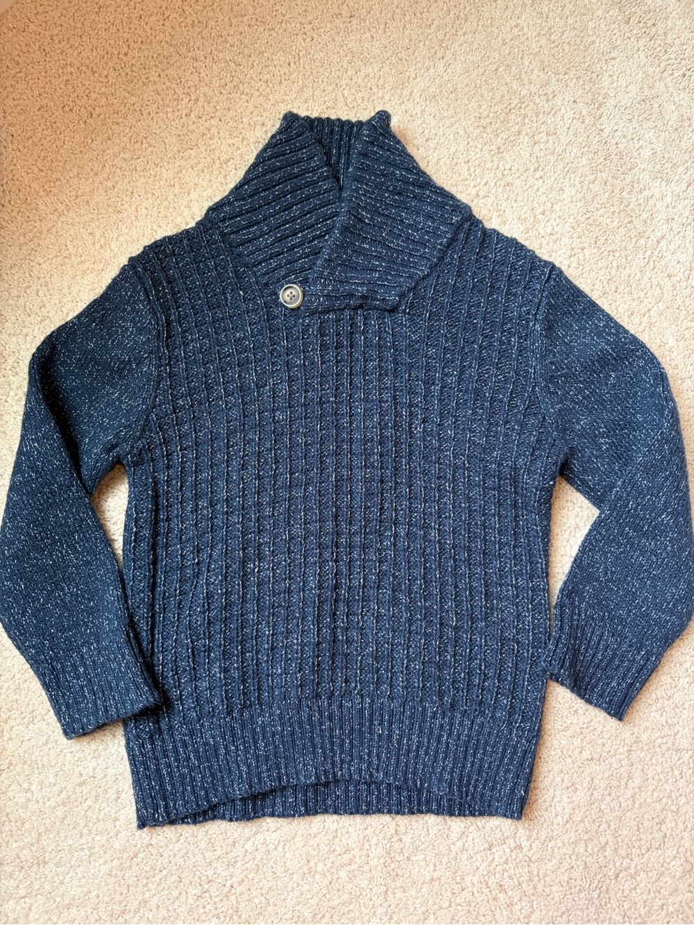 Cat and Jack 4T Shawl Collar Ribbed Knit Sweater - Navy